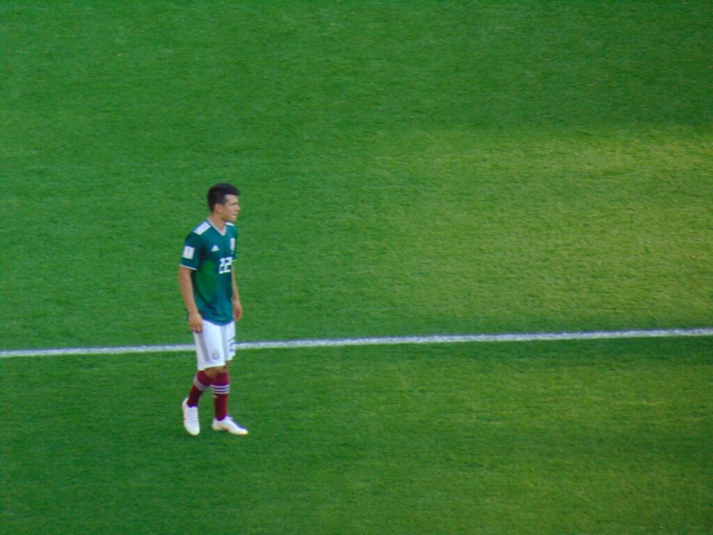 Mexico national team player on the pitch