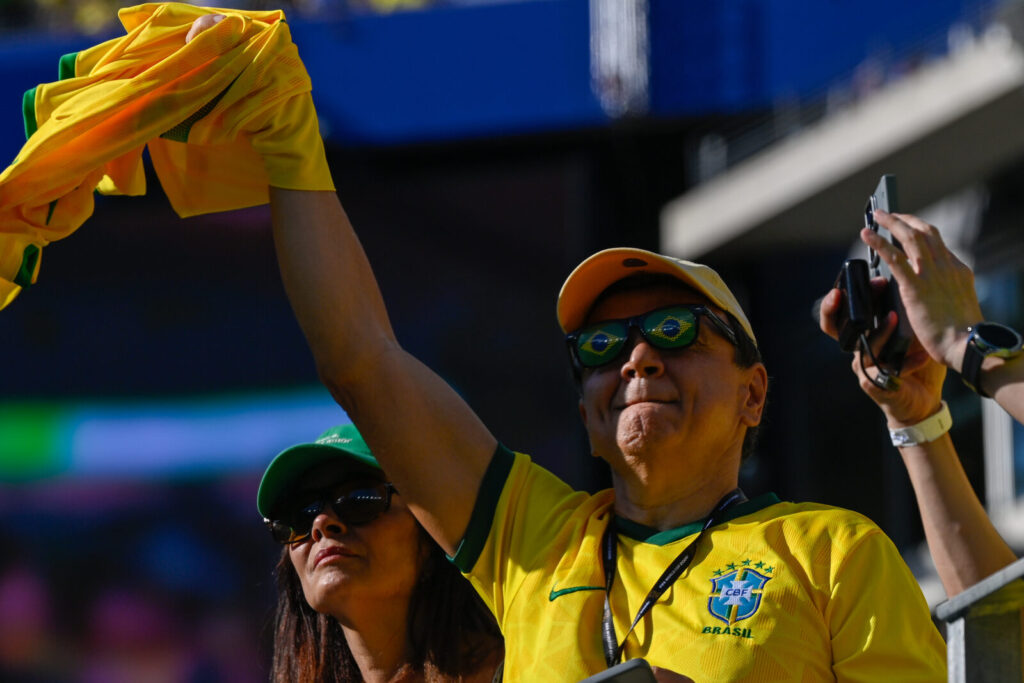 Fans celebrate during a 2026 FIFA World Cup match