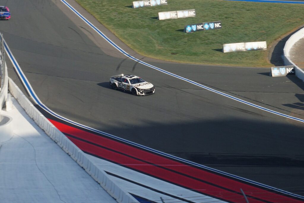Tyler Reddick's No. 8 Chevrolet Camaro racing on a NASCAR Cup Series road course in 2022 (File photo: NASCAR Cup Series action, 2022 (not from the Southern 500).)