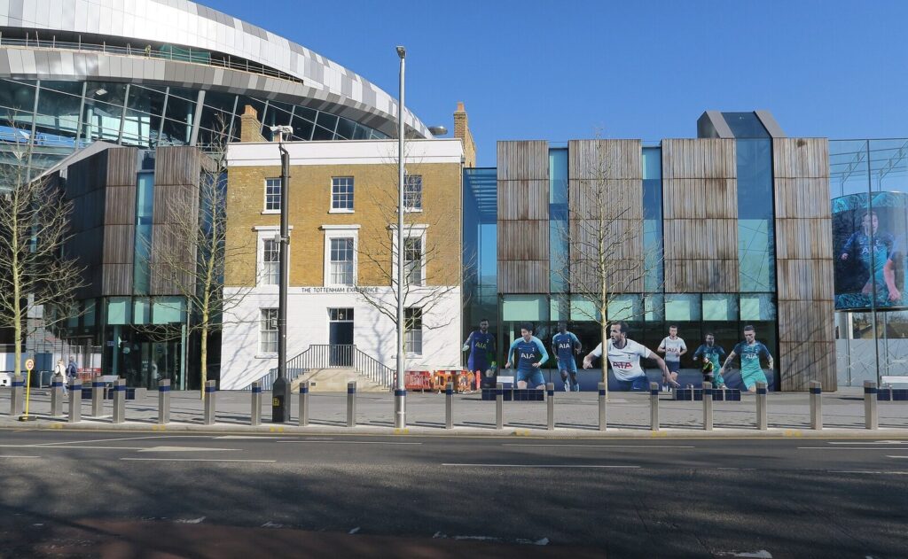 Exterior of Tottenham Hotspur Stadium and the Tottenham Experience building (File photo: exterior of Tottenham Hotspur Stadium, not from the Newcastle fixture.)