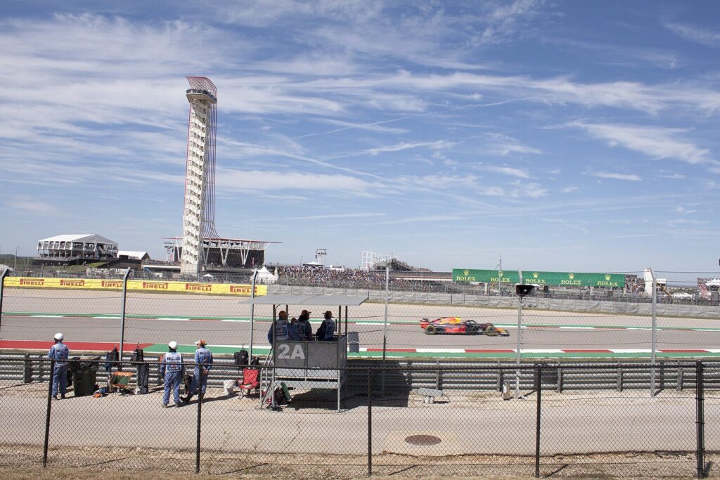 Max Verstappen, one of the winners at Zandvoort, in action at the 2018 United States Grand Prix
